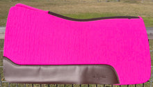 Load image into Gallery viewer, HOT PINK SADDLE PADS - BROWN LEATHER