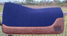 Load image into Gallery viewer, NAVY SADDLE PADS - DESIGNER LEATHER