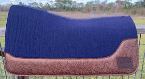 NAVY SADDLE PADS - DESIGNER LEATHER