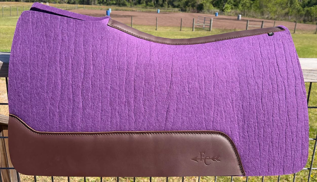 PURPLE SADDLE PADS BASIC LEATHER