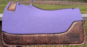 LAVENDER SADDLE PADS - DESIGNER LEATHER