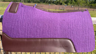 PURPLE SADDLE PADS BASIC LEATHER