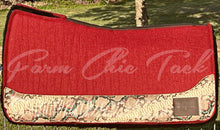 Load image into Gallery viewer, AUBURN (BURNT RED/ORANGE) SADDLE PADS - DESIGNER LEATHER