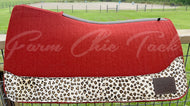 AUBURN (BURNT RED/ORANGE) SADDLE PADS - DESIGNER LEATHER