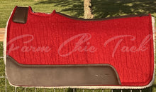Load image into Gallery viewer, AUBURN (BURNT RED/ORANGE COLOR) SADDLE PADS - BROWN LEATHER