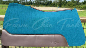 PEACOCK SADDLE PADS - BROWN LEATHER