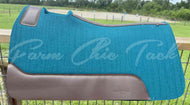 PEACOCK SADDLE PADS - BROWN LEATHER