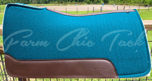 PEACOCK SADDLE PADS - BROWN LEATHER