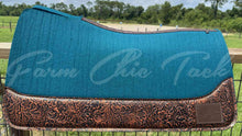 Load image into Gallery viewer, PEACOCK SADDLE PADS - DESIGNER LEATHER