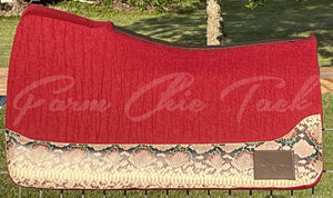AUBURN (BURNT RED/ORANGE) SADDLE PADS - DESIGNER LEATHER