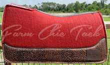 Load image into Gallery viewer, AUBURN (BURNT RED/ORANGE) SADDLE PADS - DESIGNER LEATHER
