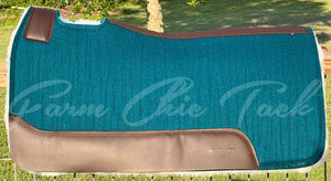 PEACOCK SADDLE PADS - BROWN LEATHER
