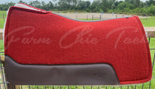 Load image into Gallery viewer, AUBURN (BURNT RED/ORANGE COLOR) SADDLE PADS - BROWN LEATHER