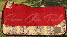 Load image into Gallery viewer, AUBURN (BURNT RED/ORANGE) SADDLE PADS - DESIGNER LEATHER