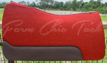 Load image into Gallery viewer, AUBURN (BURNT RED/ORANGE COLOR) SADDLE PADS - BROWN LEATHER