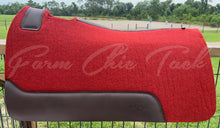 Load image into Gallery viewer, AUBURN (BURNT RED/ORANGE COLOR) SADDLE PADS - BROWN LEATHER