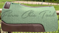 OLIVE SADDLE PADS - BROWN LEATHER