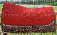 Load image into Gallery viewer, AUBURN (BURNT RED/ORANGE) SADDLE PADS - DESIGNER LEATHER