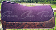 EGGPLANT SADDLE PADS DESIGNER LEATHER