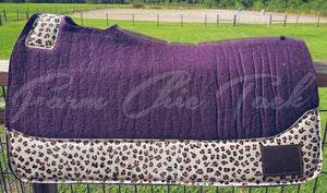 EGGPLANT SADDLE PADS DESIGNER LEATHER