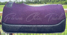 Load image into Gallery viewer, EGGPLANT SADDLE PADS DESIGNER LEATHER