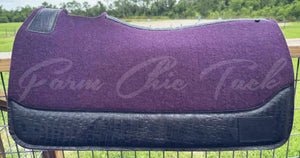 EGGPLANT SADDLE PADS DESIGNER LEATHER