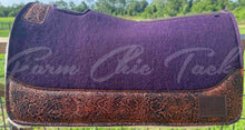 Load image into Gallery viewer, EGGPLANT SADDLE PADS DESIGNER LEATHER