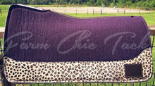 Load image into Gallery viewer, EGGPLANT SADDLE PADS DESIGNER LEATHER