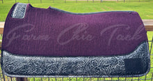 Load image into Gallery viewer, EGGPLANT SADDLE PADS DESIGNER LEATHER