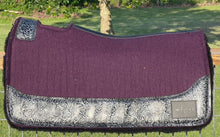 Load image into Gallery viewer, EGGPLANT SADDLE PADS DESIGNER LEATHER