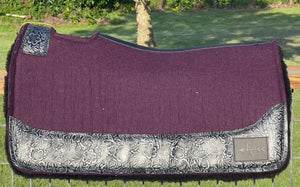 EGGPLANT SADDLE PADS DESIGNER LEATHER