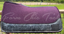 Load image into Gallery viewer, EGGPLANT SADDLE PADS DESIGNER LEATHER