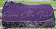Load image into Gallery viewer, EGGPLANT SADDLE PADS DESIGNER LEATHER