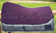 Load image into Gallery viewer, EGGPLANT SADDLE PADS DESIGNER LEATHER