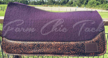 Load image into Gallery viewer, EGGPLANT SADDLE PADS DESIGNER LEATHER