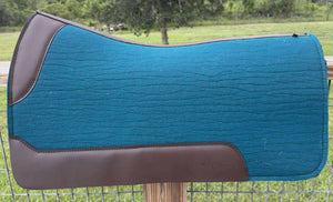 PEACOCK SADDLE PADS - BROWN LEATHER