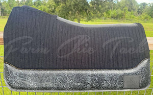 BLACK SADDLE PADS - DESIGNER LEATHER