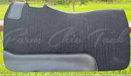 BLACK SADDLE PADS - BLACK LEATHER