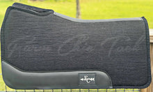 Load image into Gallery viewer, BLACK SADDLE PADS - BLACK LEATHER