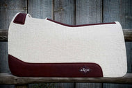 WHITE SADDLE PADS - BROWN LEATHER