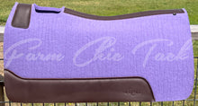 Load image into Gallery viewer, LAVENDER SADDLE PADS BROWN LEATHER