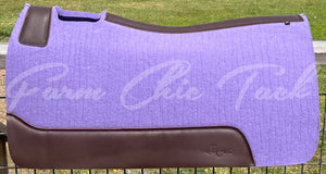 LAVENDER SADDLE PADS BROWN LEATHER