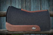 Load image into Gallery viewer, BLACK SADDLE PADS - NEW STOCK - PLAIN LEATHER