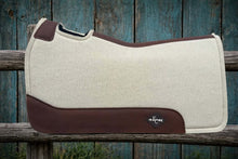 Load image into Gallery viewer, WHITE SADDLE PADS - BROWN LEATHER