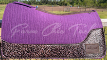 Load image into Gallery viewer, PURPLE SADDLE PADS - DESIGNER LEATHER