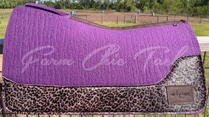 PURPLE SADDLE PADS - DESIGNER LEATHER