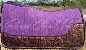 PURPLE SADDLE PADS - DESIGNER LEATHER