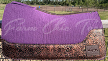 Load image into Gallery viewer, PURPLE SADDLE PADS - DESIGNER LEATHER