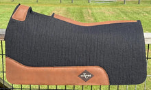 Load image into Gallery viewer, BLACK SADDLE PADS - NEW STOCK - PLAIN LEATHER