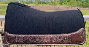 BLACK SADDLE PADS - DESIGNER LEATHER